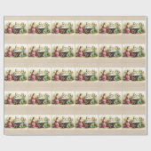 ベビーイエス・キリストおよびメリーを囲むヴィンテージの天使 ラッピングペーパー (フラット)