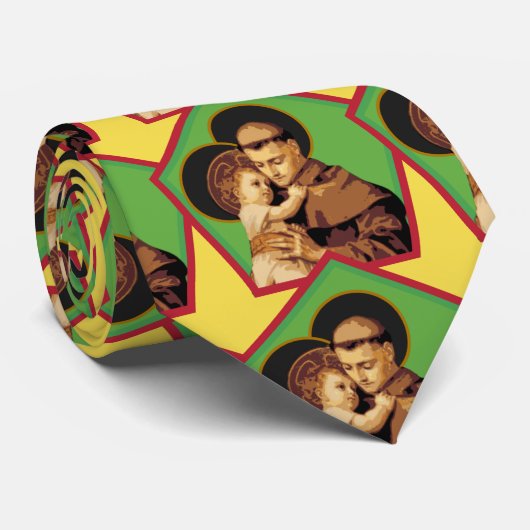 ベビーイエス・キリストが付いているパドゥアのセントアンソニー ネクタイ (ロール)