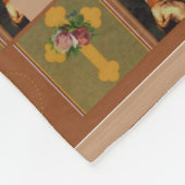 ベビーイエス・キリストが付いているパドゥアのSt Anthony フリースブランケット (角)