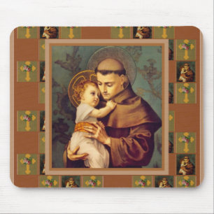 ベビーイエス・キリストが付いているパドゥアのSt Anthony マウスパッド