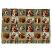 ベビーイエス・キリストが付いているパドゥアのSt Anthony ラージペーパーバッグ (裏面)