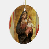 "ベビーイエス・キリストとの賛美された秘跡の私達の女性 セラミックオーナメント (右)