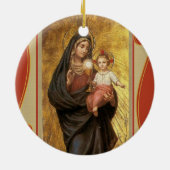 "ベビーイエス・キリストとの賛美された秘跡の私達の女性 セラミックオーナメント (裏面)