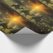 ベビーイエス・キリストに走行している3人の星学者 ラッピングペーパー (角)