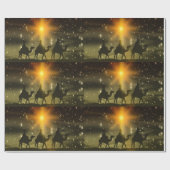 ベビーイエス・キリストに走行している3人の星学者 ラッピングペーパー (フラット)