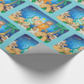 ベビーイエス・キリストの出生の甘い場面 ラッピングペーパー (角)