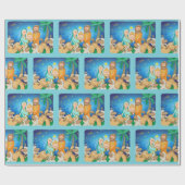 ベビーイエス・キリストの出生の甘い場面 ラッピングペーパー (フラット)