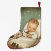 ベビーイエス・キリストを個人化して下さい スモールクリスマスストッキング (裏面)