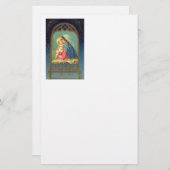 ベビーイエス・キリストを握っている出生メリー 便箋 (正面/裏面)