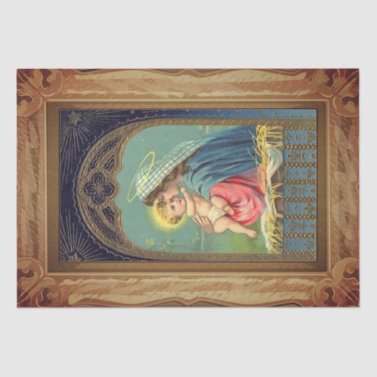 ベビーイエス・キリストを握っている出生メリー 薄葉紙 (正面)