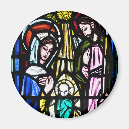 ベビーイエス・ステンドグラス聖マイケル教会 マグネット (正面)