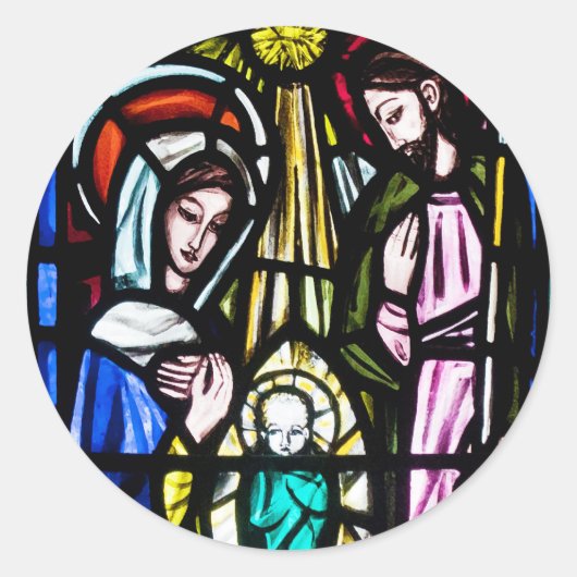 ベビーイエス・ステンドグラス聖マイケル教会 ラウンドシール (正面)