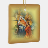 ベビーイエス，マリア&ヨセフ～聖なる家族～天使～ セラミックオーナメント (右)