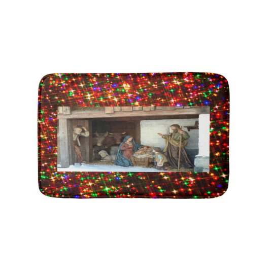 ベビーイエス・メアリー・ヨセフ出生 バスマット (正面)