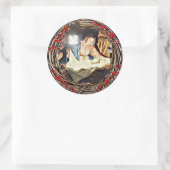 ベビーイエス&ヴァージンメアリー出生クリスマス ラウンドシール (バッグ)