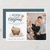 ベビーイエズインザマンガー出生ホリデーカード シーズンカード (正面/裏面)