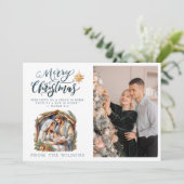 ベビーイエズインザマンガー出生ホリデーカード シーズンカード (スタンド正面)