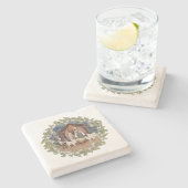 ベビーイエズインザマンガー出生ラッピング紙R ストーンコースター (横)