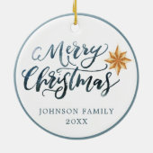 ベビーイエズスインザマンジャー出生セラミック飾り セラミックオーナメント (裏面)