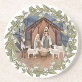 ベビーイエズスインザマンジャー出生  コースター (正面)