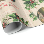 ベビーイエズスクリスマスジョイヴィンテージカード複製 ラッピングペーパー (ロールコーナー)