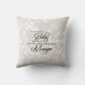 ベビーイエズスホワイトスパークルクリスマス装飾用クッション クッション (裏面)