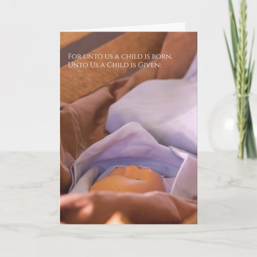 ベビーイエズス宗教的クリスマス カード (正面)