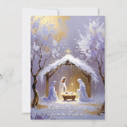 ベビーイエズス宗教聖なる書物、 経典カトリック聖降誕祭 シーズンカード (正面)