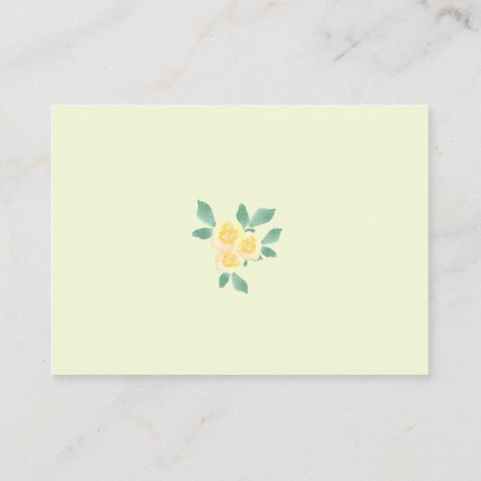 ベビーイエローティーポット赤ちゃんシャワーのリクエストのための本 エンクロージャーカード (裏面)