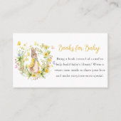 ベビーイエローピーターうさぎ赤ちゃんシャワー用の本 名刺 (正面)