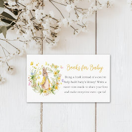 ベビーイエローピーターうさぎ赤ちゃんシャワー用の本 名刺