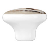 ベビーイエローラブラドール子犬の腹に置く セラミックノブ (側面)