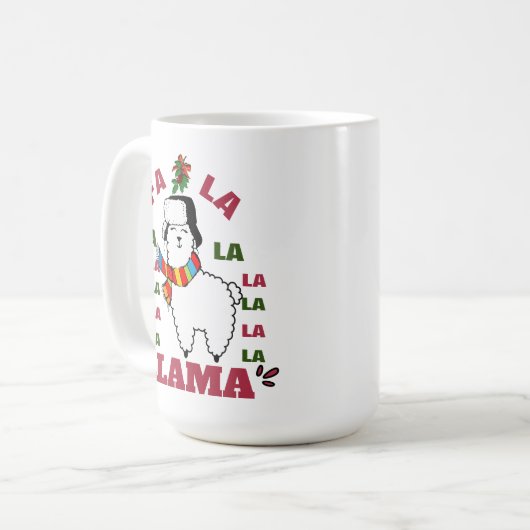 ベビーイズコールドアウトアウトマグ – ラマホリデイ コーヒーマグカップ (正面左)