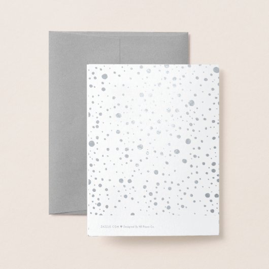 ベビーイズコールドアウトサイドホリデータイポグラフィ折り畳み 箔カード (裏面封筒付き)