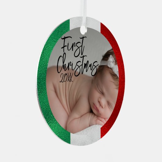 ベビーイタリアン初めてのクリスマス メタルオーナメント (正面右)