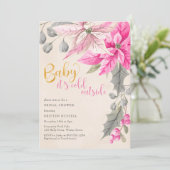 ベビーイッツコールドアウトウィンターフローラブライダルシャワー 招待状 (スタンド正面)