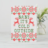 ベビーイッツコールドアウトサイドブリークリスマスセータースタイル シーズンカード (スタンド正面)