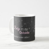 ベビーイッツコールドアウトサイド 雪の結晶 マグカップ (正面左)