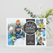 ベビーイットアズコールドアウトサイドホリデー4フォトフラットカード シーズンカード (スタンド正面)