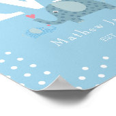 ベビーイニシャルモノグラム子供部屋 ポスター (角)