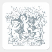 ベビーイニシャルヴィンテージ蔵書票 スクエアシール (正面)