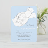 ベビーイラストレーションバプテスマ《キリスト教》洗礼式や命名式招待状 招待状 (スタンド正面)