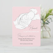 ベビーイラストレーションバプテスマ《キリスト教》洗礼式や命名式招待状 招待状 (スタンド正面)