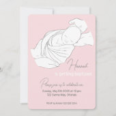 ベビーイラストレーションバプテスマ《キリスト教》洗礼式や命名式招待状 招待状 (正面)