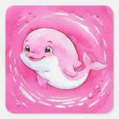 ベビーイルカ スクエアシール (正面)