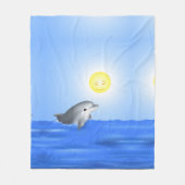 ベビーイルカ フリースブランケット (正面)