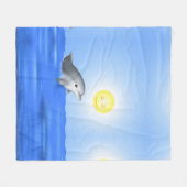 ベビーイルカ フリースブランケット (正面(横))