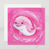 ベビーイルカ 招待状 (正面/裏面)