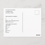 ベビーインかわいらし開花ワイルドフラワーベビーシャワーRSVP ポストカード (裏面)