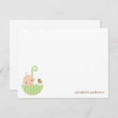 ベビーインアンブレラカスタムフラットサンキューカード サンキューカード (正面/裏面)